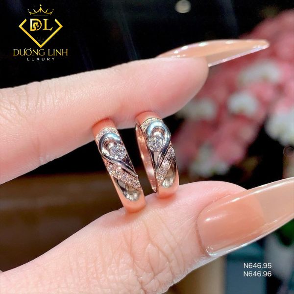 Nhẫn Cưới Cặp Kim Cương – N646.95